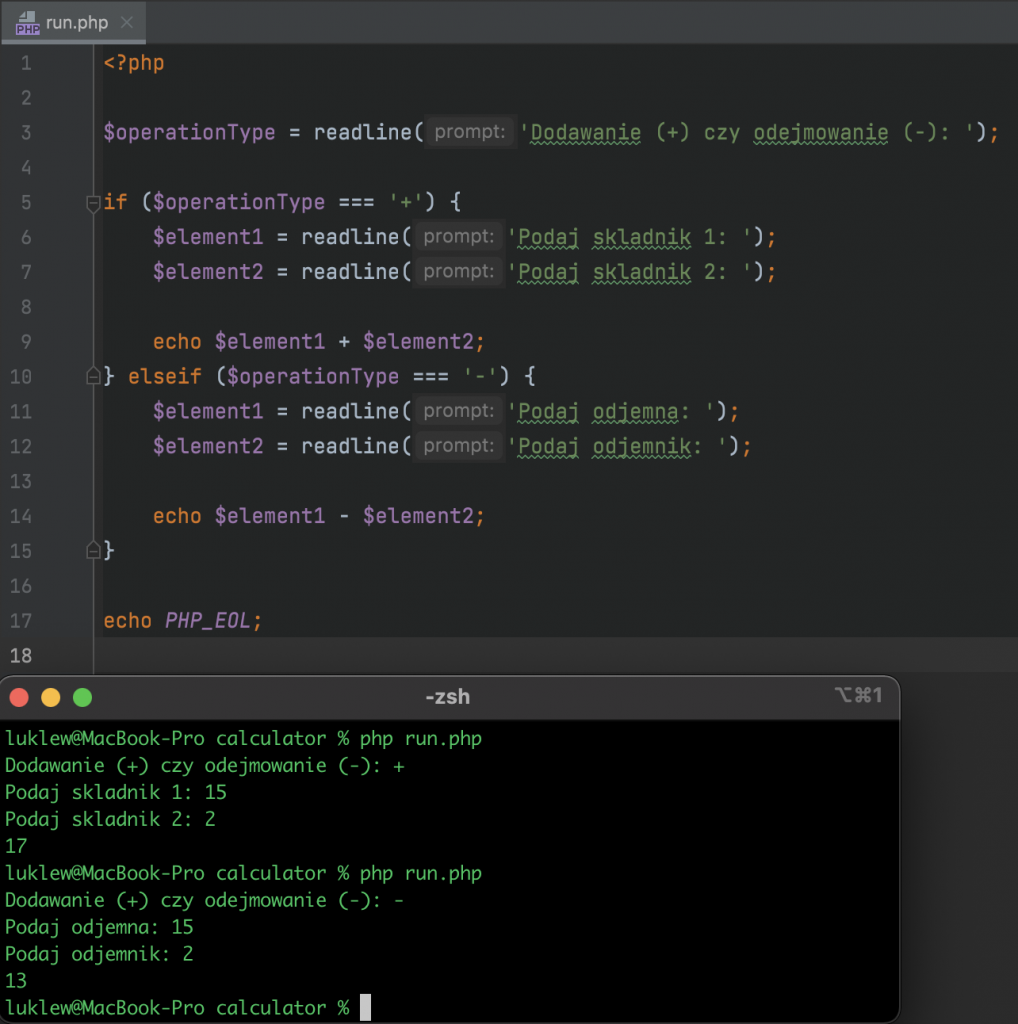 Pierwszy projekt – Kalkulator – Programista Dla Pasji
